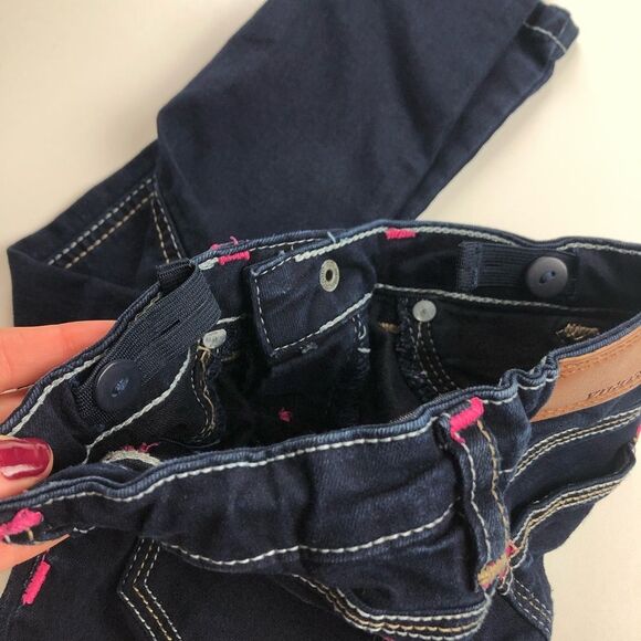 Vigoss Whiskered Jasind Dark Wash Skinny Jeans Adjustable Girls Size 5 - Picture 4 of 8